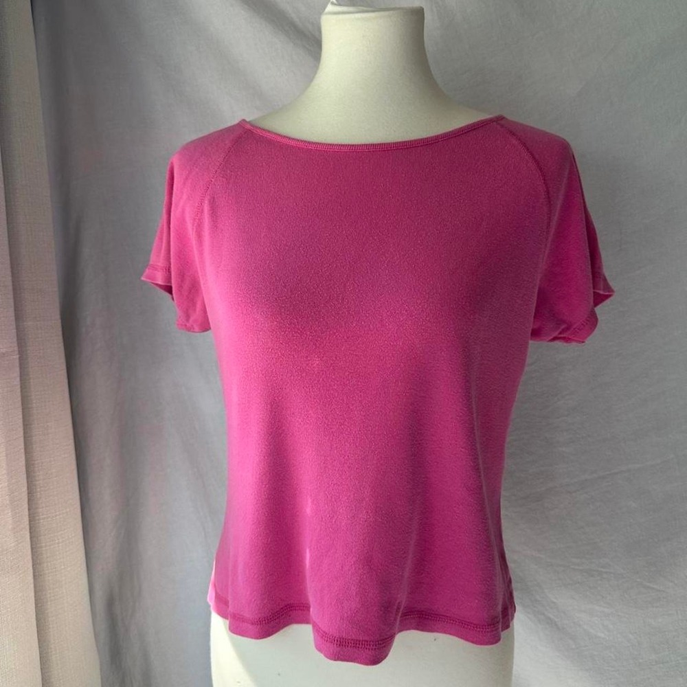 JL Plum scoop neck cotton tee
